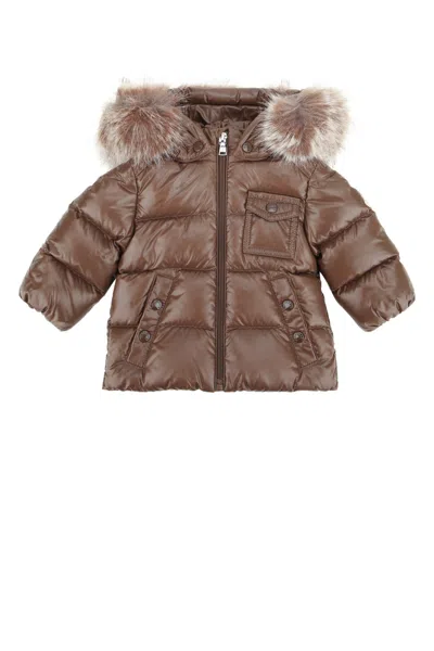 Moncler Genius Moncler Jr Kids K2f Puffer Jacket In Brown