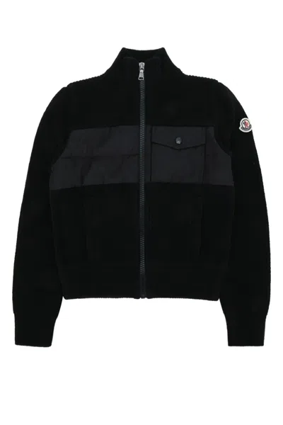 Moncler Genius Moncler Jr Kids' Knit Cardigan In Black