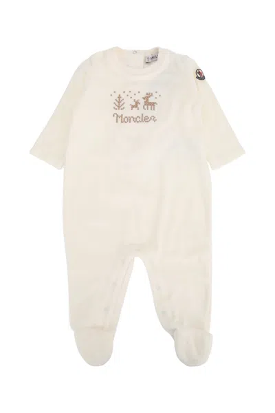 Moncler Genius Moncler Jr Kids Knitwear Jumpsuit Set In Gift Box In White