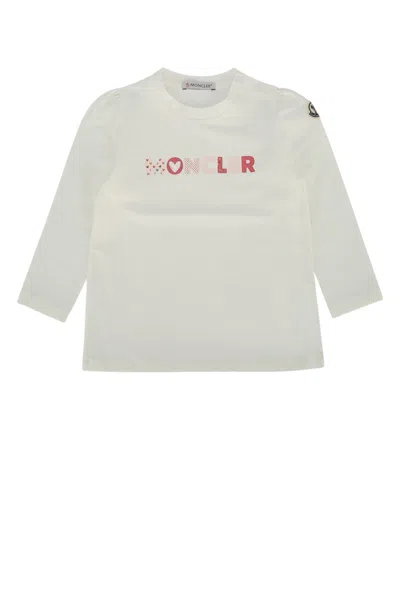 Moncler Genius Moncler Jr Kids Long Sleeve Logo T-shirt In White