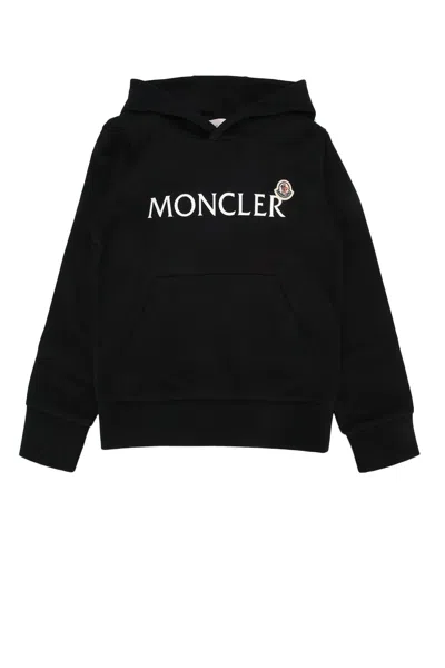 Moncler Genius Moncler Jr Kids Mini Cotton Knit Hoodie Sweater In Blue