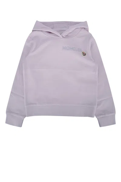 Moncler Genius Moncler Jr Kids Mini Cotton Knit Hoodie Sweater In Lilac