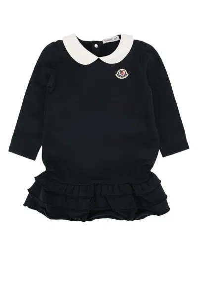Moncler Genius Moncler Jr Ruffled Hem Dress In Black