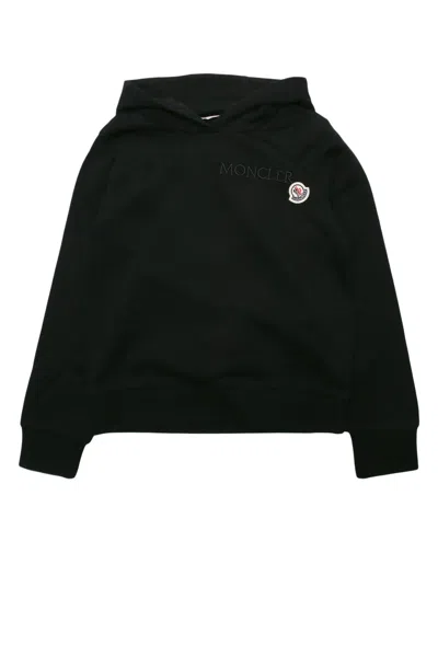 Moncler Genius Moncler Jr Kids Mini Logo Cotton Hoodie Sweater In Black