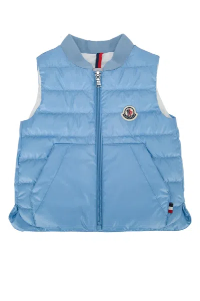 Moncler Genius Moncler Jr Kids Padded Nylon Vest In Lightblue