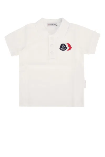 Moncler Genius Moncler Jr Kids Piqué Polo Shirt In Cream