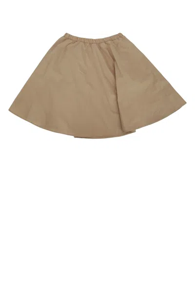 Moncler Genius Moncler Jr Gathered Polyester Skirt In Brown