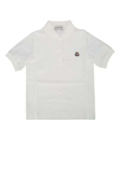 Moncler Genius Moncler Jr Kids Short-sleeve Cotton Polo Shirt In White