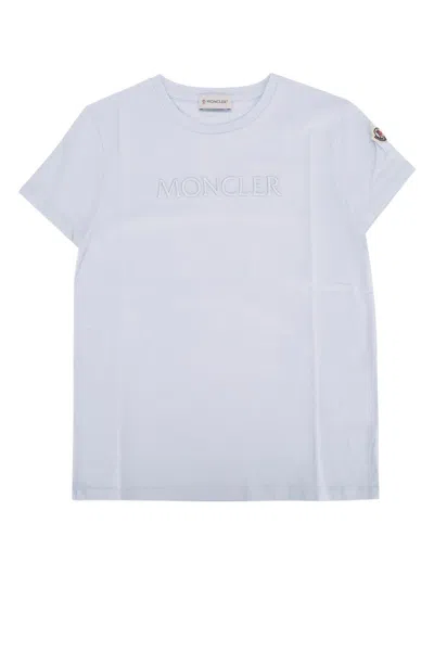 Moncler Genius Moncler Jr Kids T-shirt With Signature Style In White