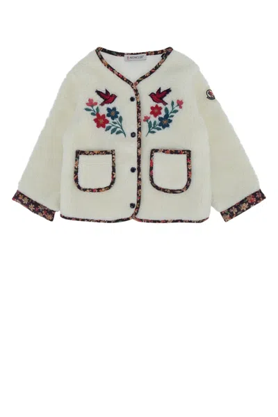 Moncler Genius Moncler Jr Kids Zip-up Cardigan In Neutral