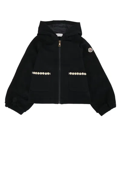 Moncler Genius Moncler Jr Kids Zip-up Cardigan Knitwear In Black