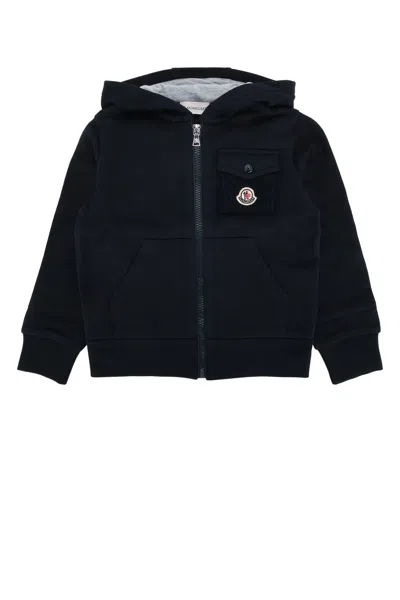 Moncler Genius Moncler Jr Kids Zip-up Cotton Cardigan In Blue