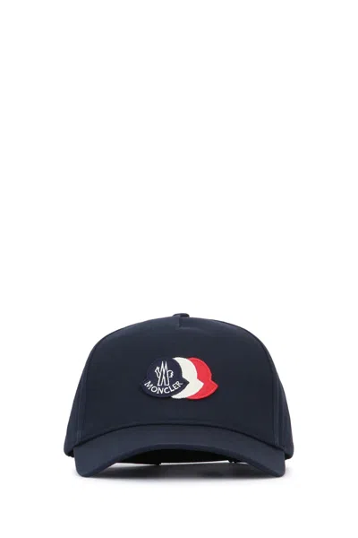Moncler Genius Moncler Jr Mini Baseball Cap In Cotton For Kids In Navyblue
