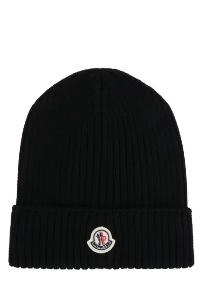 Moncler Genius Moncler Jr Mini Logo Hat For Kids In Black