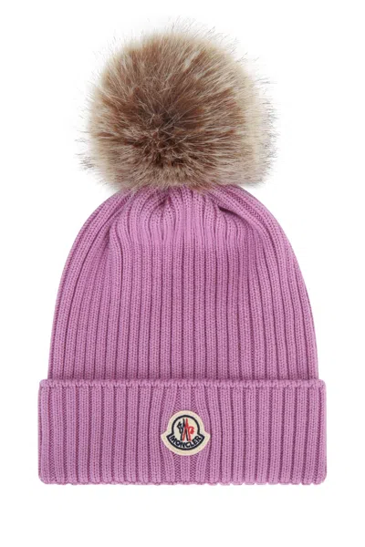 Moncler Genius Moncler Jr Mini Quilted Beanie Hat For Kids In Yellow