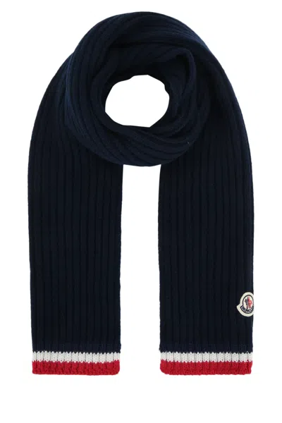 Moncler Genius Moncler Jr Ribbed Wool-blend Scarf In Navy