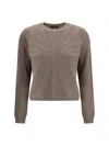 Moncler Genius Moncler + Rick Owens Biker Round Neck Jumper In Dust
