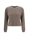 Moncler Genius Moncler + Rick Owens Biker Round Neck Jumper In Dust