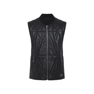 Moncler Genius Moncler Rick Owens Black Geocamo Flight Vest In Neutral