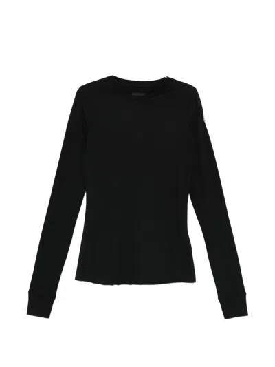 Moncler Genius Moncler + Rick Owens Cotton Crewneck Sweater In Black