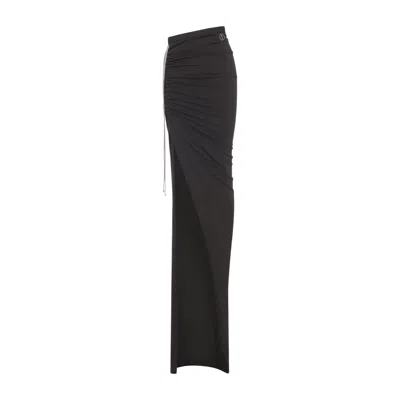 Moncler Genius Moncler Rick Owens Cotton Long Skirt In Black