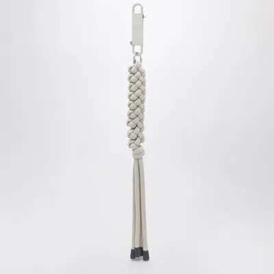 Moncler Genius Moncler Rick Owens Interwoven Key Holder In Pearl Color In Metallic