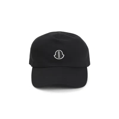 Moncler Genius Moncler Rick Owens Logo Baseball Cap In Black