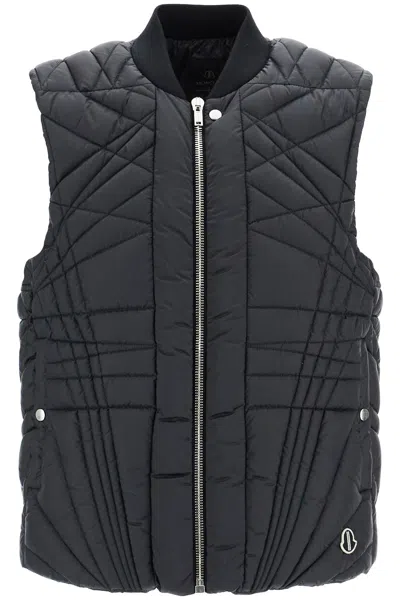 Moncler Genius Megapenta Quilted Flight Vest In Black