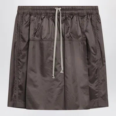 Moncler Genius Mud-colored Drawstring Kilt Shorts In Brown