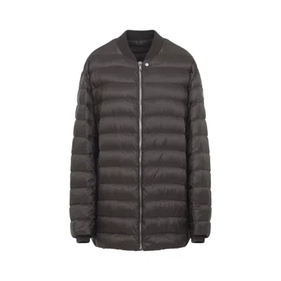 Moncler Genius Moncler Rick Owens Mudcolored Quilted Zipup Down Jacket In Gray