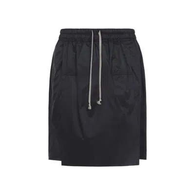 Moncler Genius Moncler Rick Owens Nylon Midi Skirt In Black