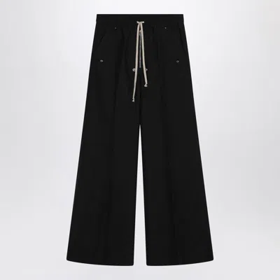 MONCLER GENIUS MONCLER RICK OWENS  WIDE BELA TROUSERS IN BLACK COTTON POPLIN
