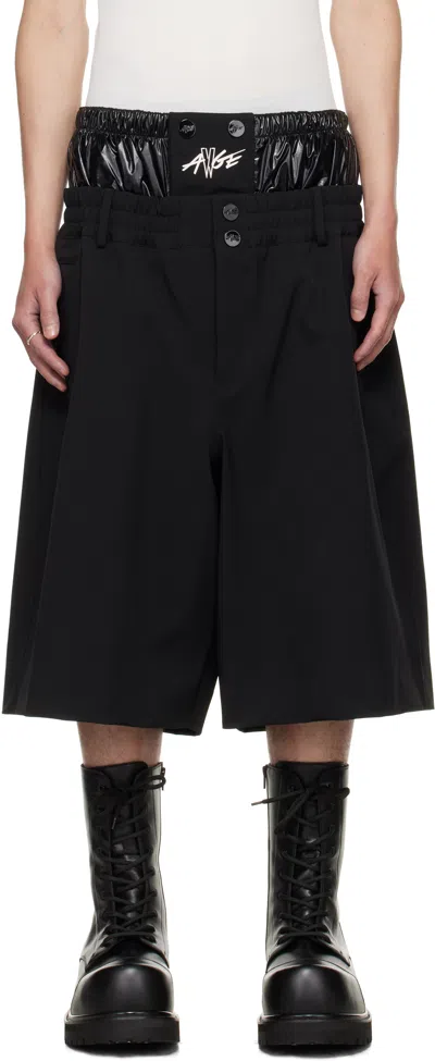 Moncler Genius Black Nylon Blend Bermuda Shorts