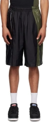 Moncler Genius Moncler X Adidas Originals Black & Khaki Shorts In F98 Olive Black