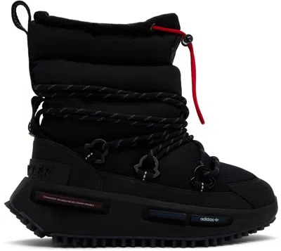 Moncler Genius Moncler X Adidas Originals Black Nmd Boots In 999 Black