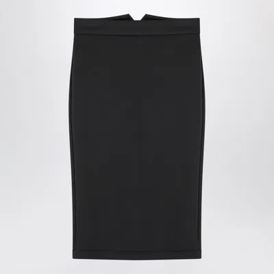Moncler Genius Moncler X Edward Enninful Slim Neoprene Skirt In Black