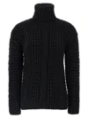 Moncler Genius Moncler X Edward Enninful Tricot Turtleneck Sweater Sweaters And Cardigans Black In Black