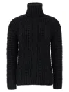 Moncler Genius Moncler X Edward Enninful Tricot Turtleneck Sweater Sweaters And Cardigans Black In Black