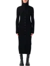 Moncler Genius Moncler X Edward Enninful Wool Maxi Turtleneck Midi Dress In Black
