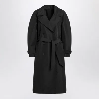 Moncler Genius  Black Double-breasted Trench Coat With Belt