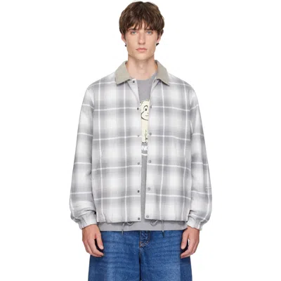 Moncler Genius Reversible Checked Padded Coat In Animal Print