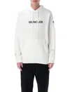 Moncler Genius Moncler X Fragment Hiroshi Fujiwara Relaxed Fit Hoodie With Cartoon Logo And Drawstring Hood In White