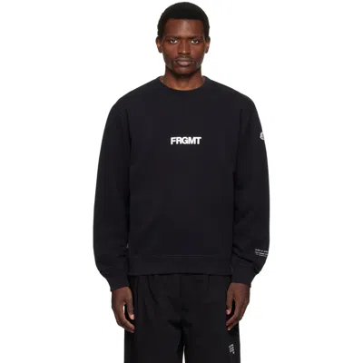 Moncler Genius Moncler X Frgmt Black Crewneck Sweatshirt In Purple