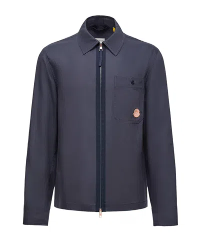 Moncler Chemise En Lin Mélangé X Gilga Farm By Donald Glover In Blue