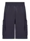 Moncler Genius Moncler X Mercedes-benz By Nigo Technical Fabric Cargo Bermuda In Blue