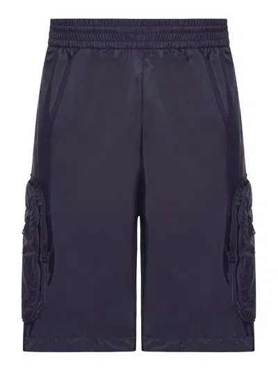 Moncler Genius Moncler X Mercedes-benz By Nigo Technical Fabric Cargo Bermuda In Blue