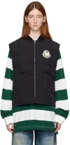 Moncler Genius Moncler X Palm Angels Black Pinwheel Down Vest In 999 Black
