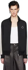 Moncler Genius Moncler X Palm Angels Black Zip-up Track Jacket In 999-black