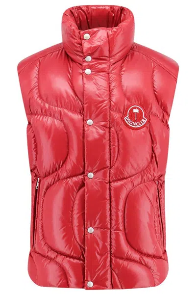 Moncler Genius 8 Moncler Palm Angels Padded And Quilted Nylon Jacket In Red