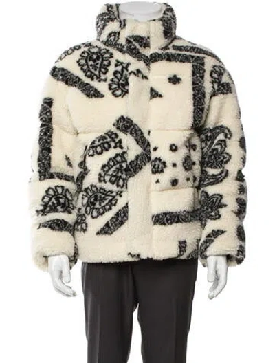 Pre-owned Moncler Genius Moncler X Palm Angels Printed Jacket In Neutral